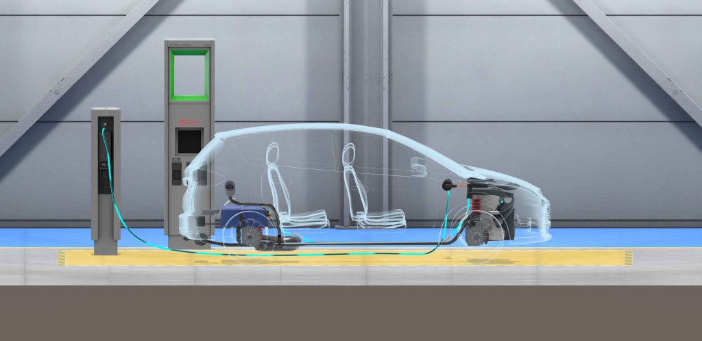 Yüksek gerçeklik, VR ve yüksek görüntü kalitesini anlatan elektrikli araç bakım simülatörünün içerisinden alınmış bir ekran görüntüsüdür.